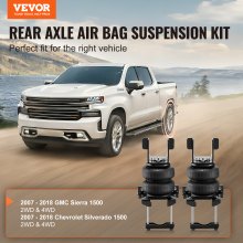 VEVOR Air Bag Suspension Kit, Air Springs Suspension Bag Kit Compatible with 2007-2018 Chevrolet Silverado 1500 and GMC Sierra 1500 2WD 4WD, 5000 lbs Loading, 5 to 100 PSI