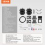 VEVOR Air Bag Suspension Kit, Air Springs Suspension Bag Kit Compatible with 2001-2010 Chevrolet Silverado 2500/3500HD and GMC Sierra 2500/3500HD 4WD RWD, 5000 lbs Loading, 5 to 100 PSI