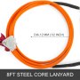 Climb Right 1/2" X 8' Steel Core Lanyard Kit Flipline Triple Lock Swivel Snap