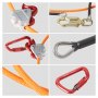 Climbing 1/2" X 12' Steel Safety Core Lanyard Kit Flipline 75223 Swivel Snap