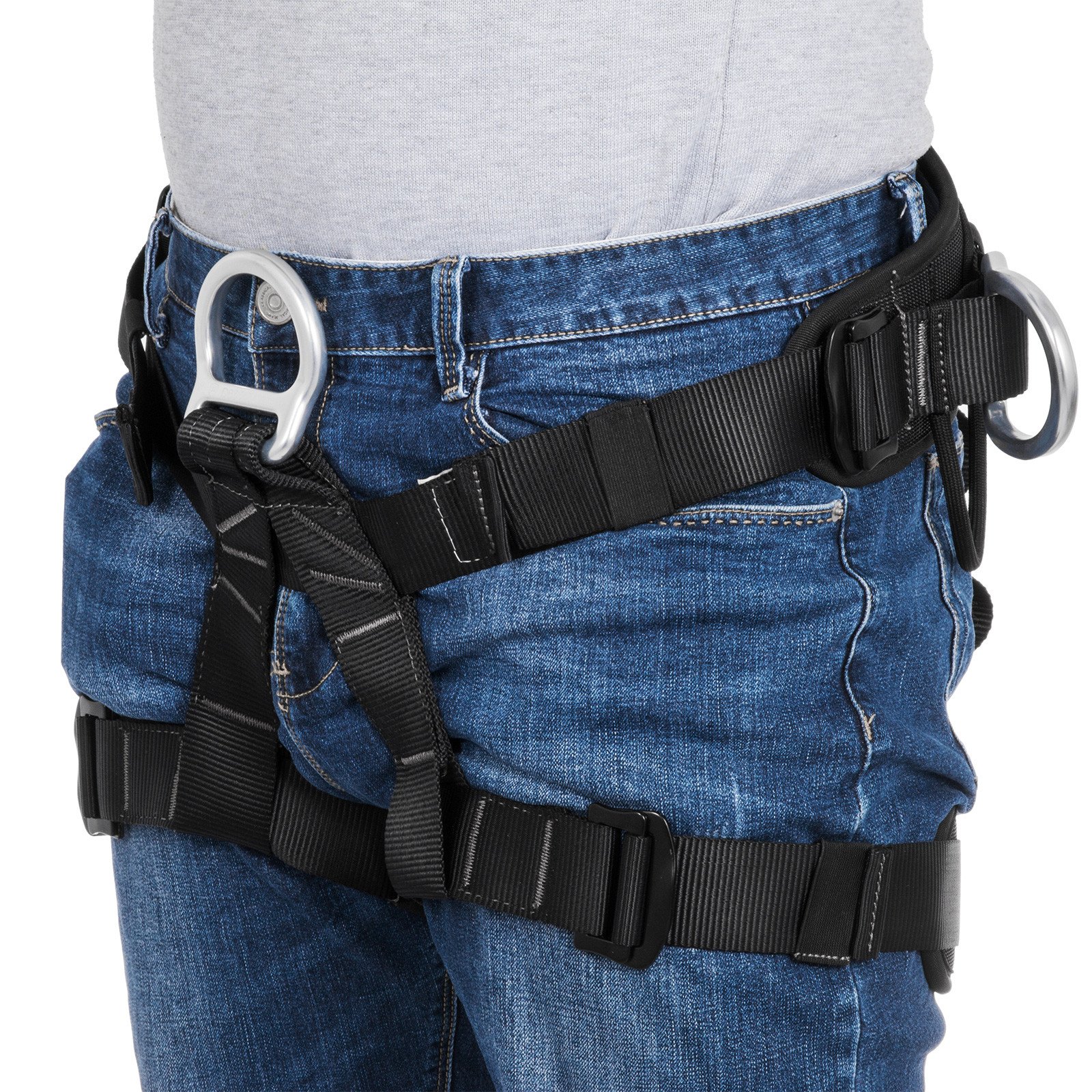 22KN Zipline Abseiling Rock Tree Climbing Safety Harness Fall Protection Belt