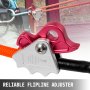 VEVOR Flip Line 5/8 Inch, Wire Core Flipline 8 ft, Wire Core Flip Line Kit with Triple Lock Carabiner Adjuster, Steel Swivel Snap, Climbing Flipline for Fall Protection, Arborist, Tree Climbers