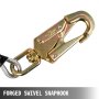 VEVOR Flip Line 5/8 Inch, Wire Core Flipline 8 ft, Wire Core Flip Line Kit with Triple Lock Carabiner Adjuster, Steel Swivel Snap, Climbing Flipline for Fall Protection, Arborist, Tree Climbers