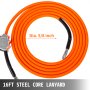 Vevor Flip Line Wire Core Flipline5/8 Inchx16ft W/grab Carabiner Swivel Snap