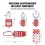 VEVOR Electrical Lockout Tagout Kit, 47 PCS Safety Loto Kit Includes Padlocks, Hasps, Tags, Nylon Ties, Plug Lockouts, Circuit Breaker Lockouts, and Carrying Bag, for Industrial, Electric Power