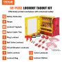 VEVOR Electrical Lockout Tagout Kit, 59 kpl Turvalukitus Tagout Station riippulukot, Hasps, tunnisteet, siteet, pistokkeen lukitus, katkaisijan lukitukset, venttiilin lukitukset, kaapelin lukitus, sulkupussi, laatikko