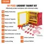 VEVOR Electrical Lockout Tagout Kit, 59 PCS Safety Lockout Tagout Station With Padlocks, Hasps, Tags, Ties, Plug Lockout, Circuit Breaker Lockouts, Valve Lockouts, Cable Lockout, Lockout Bag, Box