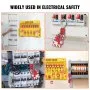 VEVOR Electrical Lockout Tagout Kit, 60 PCS Safety Lockout Tagout Station Includes Padlocks, Hasps, Tags, Nylon Ties, Expansion Kit, and Lockout Station Board, for Industrial, Electric Power