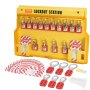 VEVOR Electrical Lockout Tagout Kit, 60 PCS Safety Lockout Tagout Station Includes Padlocks, Hasps, Tags, Nylon Ties, Expansion Kit, and Lockout Station Board, for Industrial, Electric Power