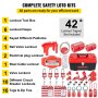 VEVOR 42 PCS Lockout Tagout Kits Electrical Loto Kit for Electrical Risk Removal