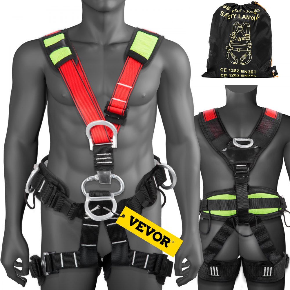 VEVOR Safety Climbing Harness Fall Protection Equip For Rock Climbing Floor Rappelling