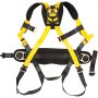 VEVOR Fall Protection Construction Harness Universal Full Body Type, Safety Harness Fall Protection with 3 D-Rings, Personal Equipment Construction Carpenter Scaffold Contractor
