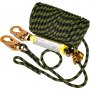 VEVOR Vertical Lifeline Assembly, 100 ft Fall Protection Rope, Polyester Roofing Rope, CE Compliant Fall Arrest Protection Equipment with Alloy Steel Rope Grab, Two Snap Hooks, Shock Absorber
