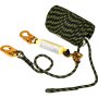 VEVOR Vertical Lifeline Assembly, 100 ft Fall Protection Rope, Polyester Roofing Rope, CE Compliant Fall Arrest Protection Equipment with Alloy Steel Rope Grab, Two Snap Hooks, Shock Absorber