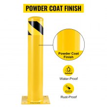 Safety Bollard Steel Bollard Post Steel Barrier 24"h 4.5"d Yellow Signs Pipe