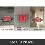 VEVOR 4 Pack Emergency Lights Red EXIT Sign with Dual LED Lamp Heads ABS Fire Resistance Exit Light with Emergency Light Photoluminescent Exit Sign Emergency Exit Light Led Exit Alarm