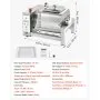 VEVOR Meat Tumbler Marinator, 10L Vacuum Tumbler Marinating Machine with Automatic Bidirectional Rotation, Stainless Steel Vacuum Curing Machine for Chicken Steak Pork, Home & Commercial Use