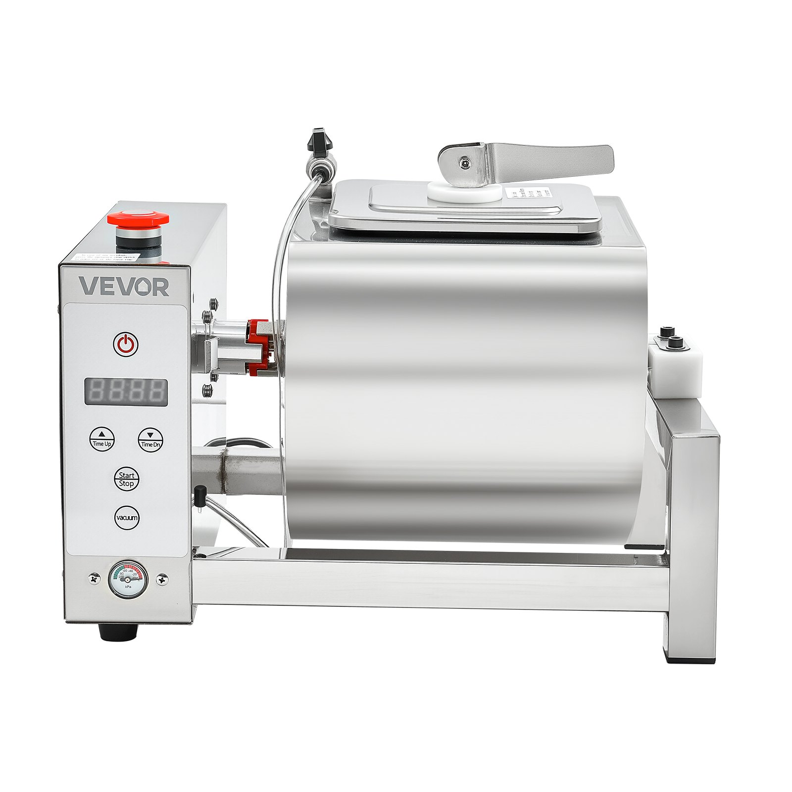 VEVOR Meat Tumbler Marinator, 10L Vacuum Tumbler Marinating Machine with Automatic Bidirectional Rotation, Stainless Steel Vacuum Curing Machine for Chicken Steak Pork, Home & Commercial Use