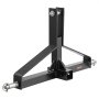 VEVOR 3 Point Trailer Hitch with 2 in Receiver, 3pt Quick Hitch Attachment for Category 1 Tractor, 3000lbs Capacity, Tow Drawbar Adapter, Compatible with Kubota, Mahindra, Ford, Yanmar, John Deere