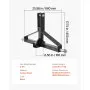 VEVOR 3 Point Trailer Hitch with 2 in Receiver, 3pt Quick Hitch Attachment for Category 1 Tractor, 3000lbs Capacity, Tow Drawbar Adapter, Compatible with Kubota, Mahindra, Ford, Yanmar, John Deere