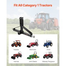 3 Point 2" Receiver Trailer Hitch Category 1 Tractor Quick Hitch Drawbar Adapter
