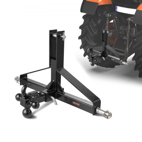 3 Point 2 in Trailer Hitch Receiver Tractor Drawbar Adapter Heavy Duty Steel