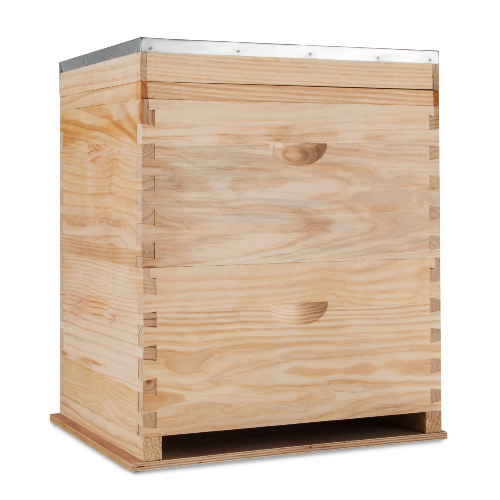 Ultra Simple Beehive Langstroth BeeHive 1 Deep 1 Medium Top Quality Natural Wood