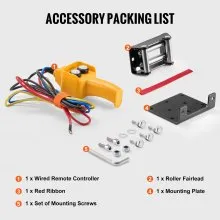 VEVOR Electric Winch ATV UTV 2000 lb Steel Cable IP 55 Waterproof Wired Control