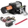 VEVOR Electric Winch, 1361 kg Line Pull Capacity, 12V DC ATV/UTV Winch with Φ0.5 x 1188.7 cm 7 Strands Steel Cable Roller Fairlead Wired Remote Control, IP55 Waterproof for Towing UTV ATV Off-Road