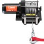 VEVOR Electric Winch, 1361 kg Line Pull Capacity, 12V DC ATV/UTV Winch with Φ0.5 x 1188.7 cm 7 Strands Steel Cable Roller Fairlead Wired Remote Control, IP55 Waterproof for Towing UTV ATV Off-Road
