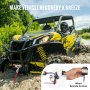 VEVOR Electric Winch ATV UTV 3500 lb Synthetic Rope Waterproof Wired Control