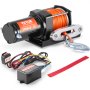 VEVOR Electric Winch ATV UTV 1588 kg Synthetic Rope Waterproof Wired Control