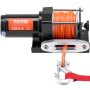 VEVOR Electric Winch, 3500 lb Line Pull Capacity, 12V DC ATV/UTV Winch with Φ3/16 in x 39 ft 12 Strands Synthetic Rope Aluminum Fairlead Wired Remote Control, IP55 Waterproof for Towing UTV ATV Boat