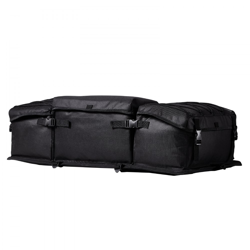 VEVOR ATV Rear Storage Bag, 50L ATV Rear Cargo Bag with Sponge Seat Cushion & Bottle Holder, 600D Oxford Cloth Rear Seat Gear Bag Fit Most ATVs with Rear Rack, Compatible with ATV, UTV, Can-Am Vehicle