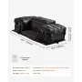 VEVOR ATV Rear Storage Bag, 50L ATV Rear Cargo Bag with Sponge Seat Cushion & Bottle Holder, 600D Oxford Cloth Rear Seat Gear Bag Fit Most ATVs with Rear Rack, Compatible with ATV, UTV, Can-Am Vehicle