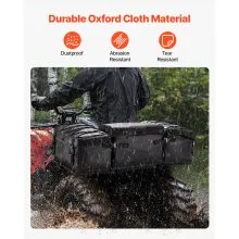 VEVOR 50L ATV Rear Storage Bag 600D Oxford Cloth Rear Cargo Bag & Sponge Cushion