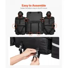 VEVOR 54L ATV Rear Cargo Bag with 16L Cooler Insulated Bag and Waterproof Cover