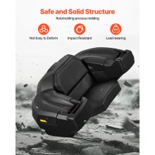 ATV Rear Storage Box Lounger 95L Waterproof ATV Cargo Box with Seat & Backrest