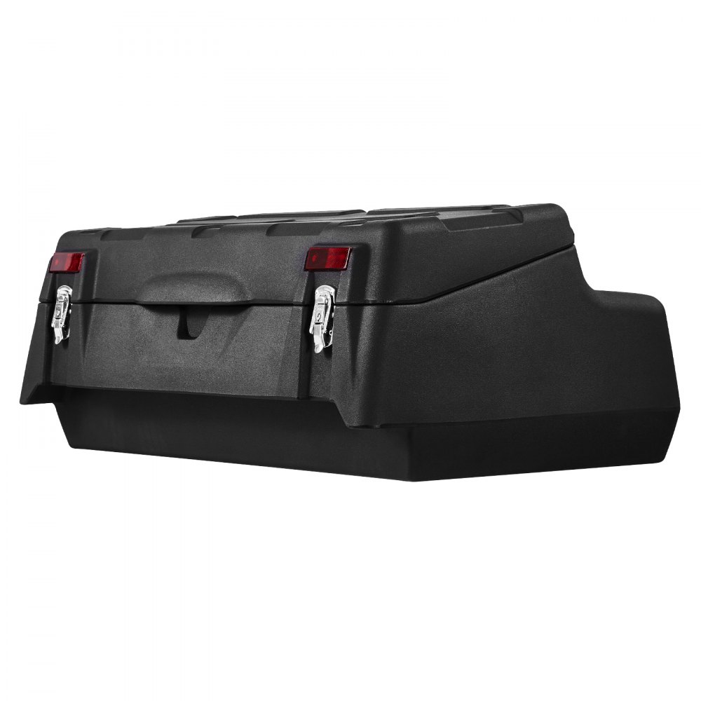 VEVOR Caja de almacenamiento trasera para ATV, 95 L, con respaldo acolchado, LLDPE impermeable y caja de almacenamiento de equipo con cerradura, compatible con la mayoría de los ATV con portaequipajes trasero, compatible con vehículos ATV, UTV y Can-Am.
