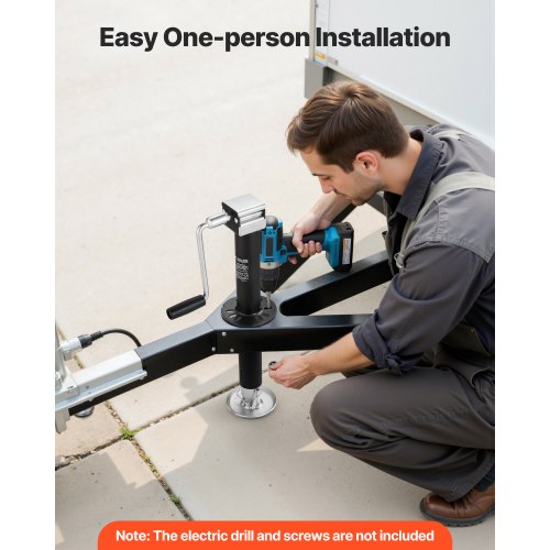 5000 Lbs A-Frame Trailer Jack, 15" Vertical Travel, Boat