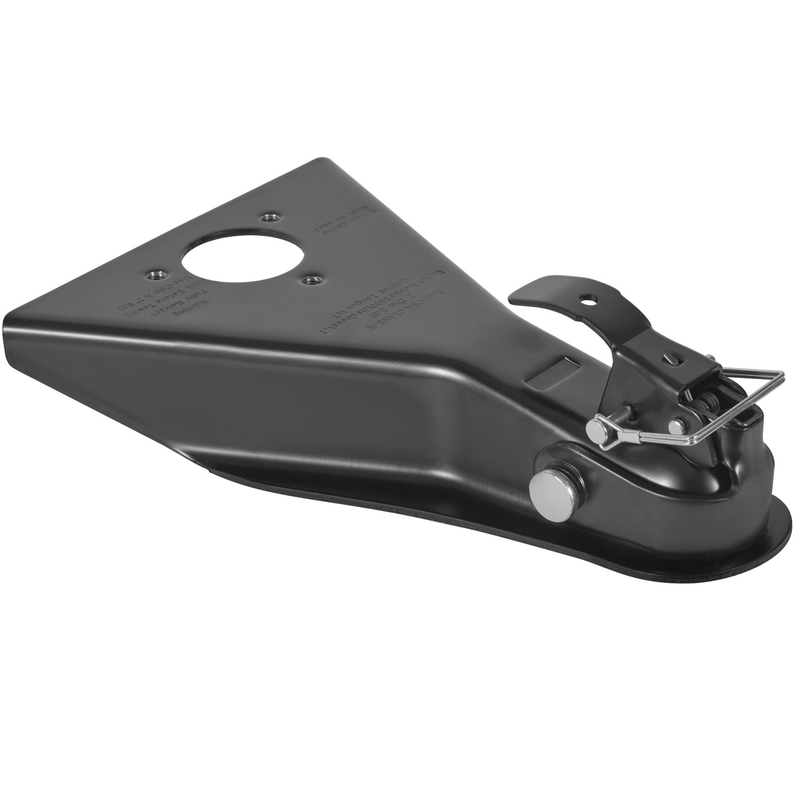 VEVOR A-Frame Trailer Coupler, Fits 2-Inch Hitch Ball Size, 8000 lbs Towing Capacity, Heavy Duty Steel Coupler, Ideal for Towing Station Wagons, Pickup Trucks, SUVs, Campers, Black Coating Surface