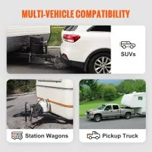 VEVOR A-Frame Trailer Coupler, Fits 2-Inch Hitch Ball Size, 7000 lbs Towing Capacity, Heavy Duty Steel Coupler, Ideal for Towing Station Wagons, Pickup Trucks, SUVs, Campers, Black Coating Surface