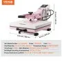 VEVOR Heat Press, 15 x 15 inch Digital Heat Press Machine, Slide Out Heat Transfer Machine, Fast and Even Heating, 2-Layer Insulation Cotton, Heat Transfer Machine for T-Shirts/Pillows/Bags, Pink