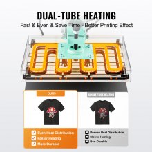 VEVOR Heat Press Machine 15x15 in Slide Out Heat Transfer Machine T-Shirts Green
