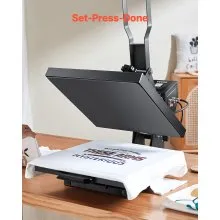 VEVOR Heat Press, 15 x 15 inch Heat Press Machine for T-shirts, Fast and Even Heating, Easy to Use, High Pressure for Digital Industrial-Quality Sublimation Printer for Transfer Vinyl, T-shirt, Black