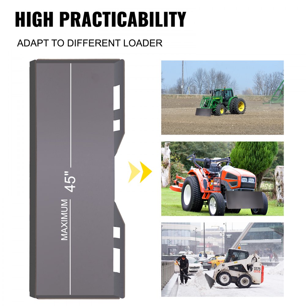 Placa de montaje de dirección deslizante de montaje rápido Universal Vevor 0,39 "para Tractor
