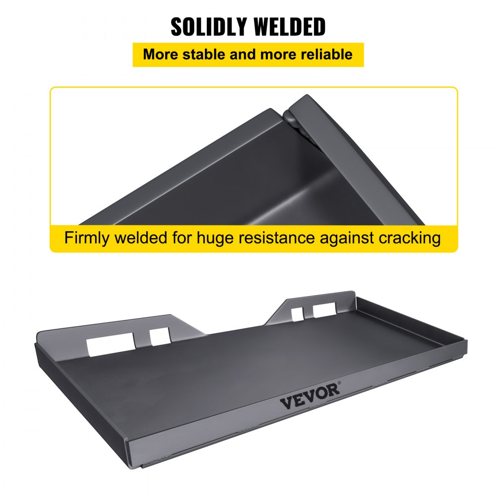 VEVOR Skid Steer Mount Plate Thick Skid Steer Attachment Plate Steel Quick Attachment Loader Plate with 3 Additional Welding Rods Easy to Weld or Bolt to Different Accessories (1/4\")