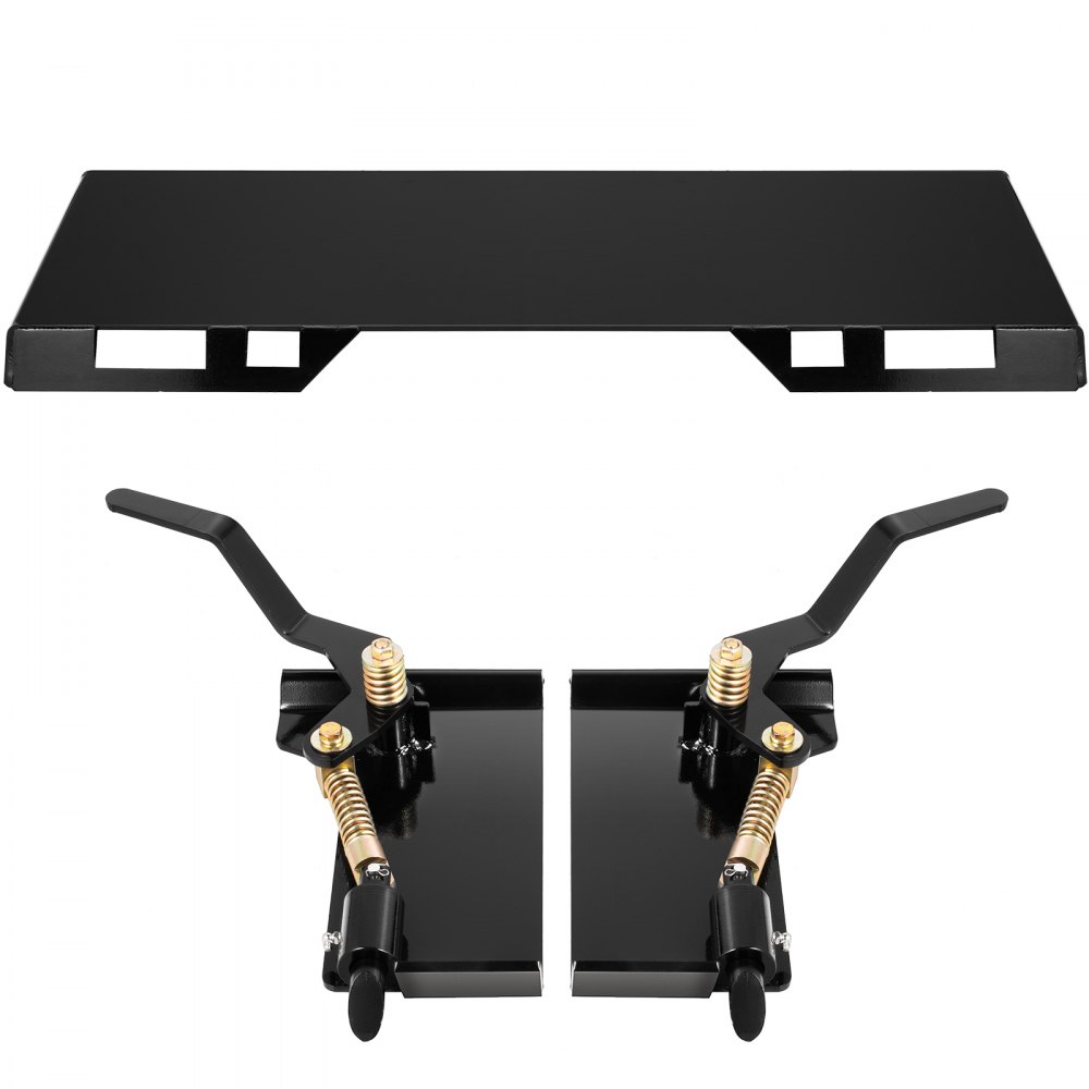 VEVOR Skid Steer Attachment 3/8in Skid Steer Quick Attach Plate 85LBS Skidsteer Attachment 18.5\" Height Quick Attach Skid Steer Attachments for Buckets, Plows, Forks