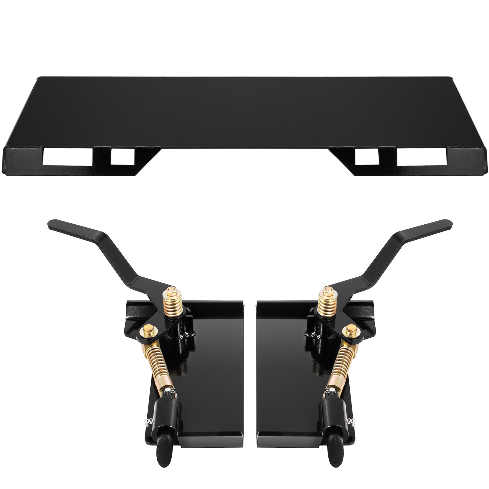 VEVOR Skid Steer Attachment 3/8in Skid Steer Quick Attach Plate 85LBS Skidsteer Attachment 18.5\" Height Quick Attach Skid Steer Attachments for Buckets, Plows, Forks