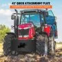 VEVOR 3/8" Top Bar Thick 1/4"Thick Skid Steer Bobcat Plate Quick Tach Attachment Mount Plate